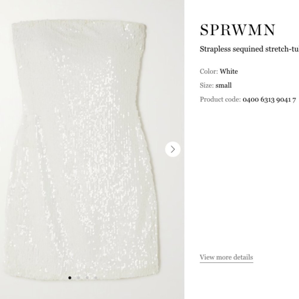 SPRWMN Strapless sequined stretch-tulle mini dress